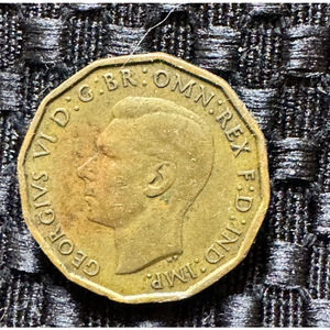 3 Pence - George VI with 'IND:IMP'
 1943 United Kingdom KM# 849